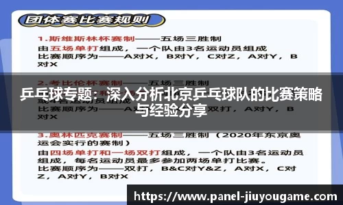 乒乓球专题：深入分析北京乒乓球队的比赛策略与经验分享